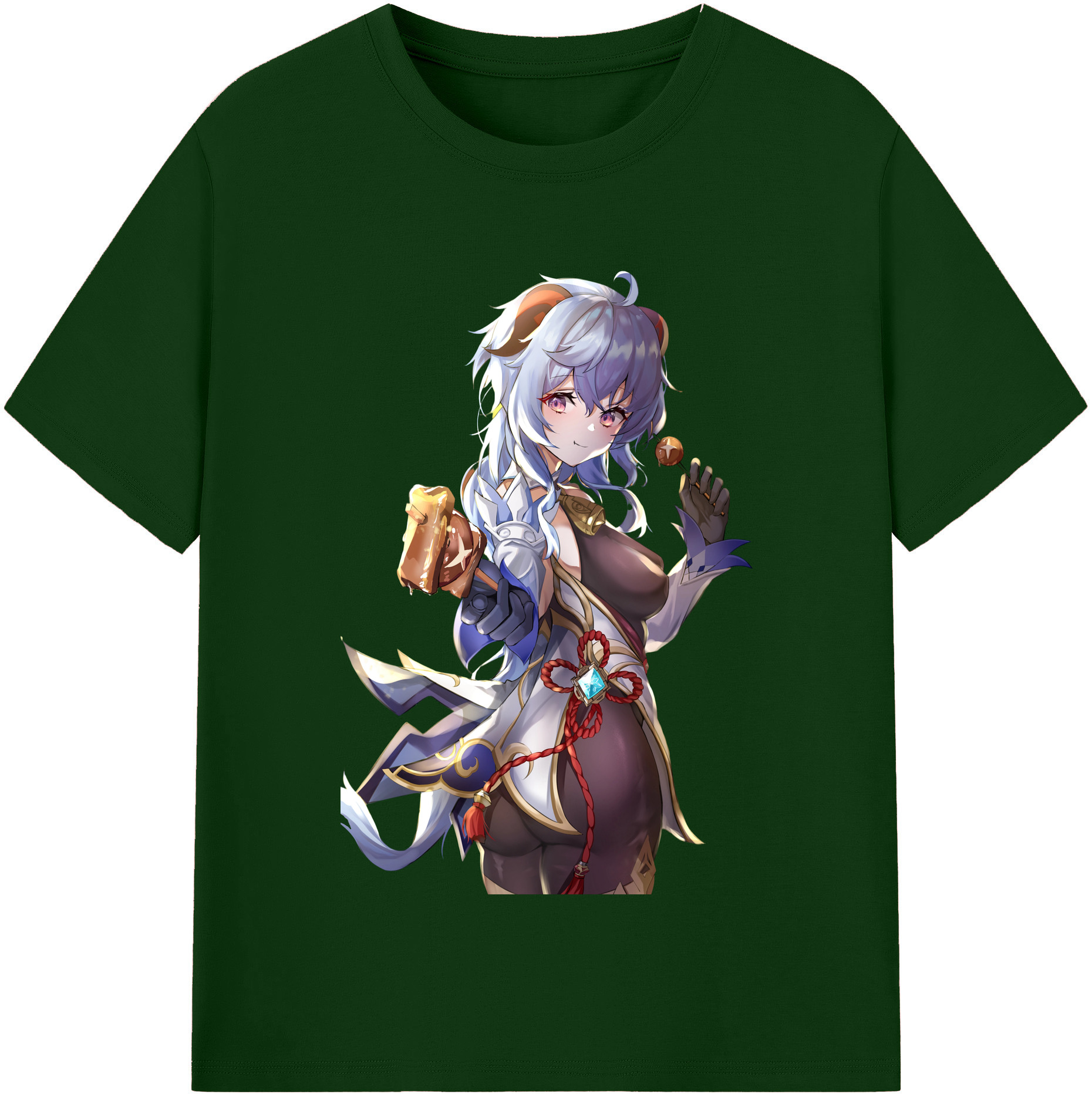 げんし神 甘雨 かんう genshin Ganyu 綿100％半袖Tシャツ（フロントプリント）